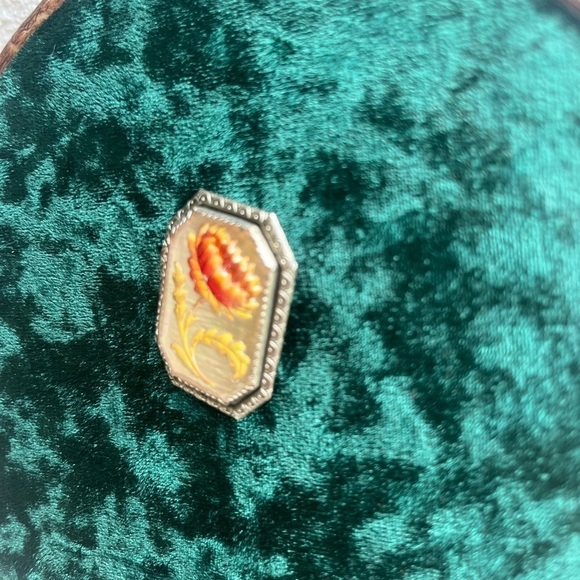 Vintage Victorian Reverse Intaglio Pin Brooch - Picture 5 of 10